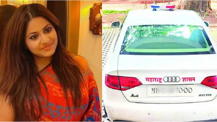 <div class="paragraphs"><p>ಪೂಜಾ ಖೇಡ್ಕರ್ ಹಾಗೂ ಅವರ ಕಾರಿಗೆ ಸೈರನ್ ಹಾಗೂ ಸರ್ಕಾರಿ ಫಲಕ ಹಾಕಿರುವುದು</p></div>